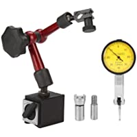 Soporte de base Magnético - Soporte de manómetro magnético fuerte flexible Soporte de base + Dial de palanca Indicador…